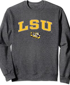 LSU Tigers Arch Over Dark Heather Officially Licensed Sweatshirt
