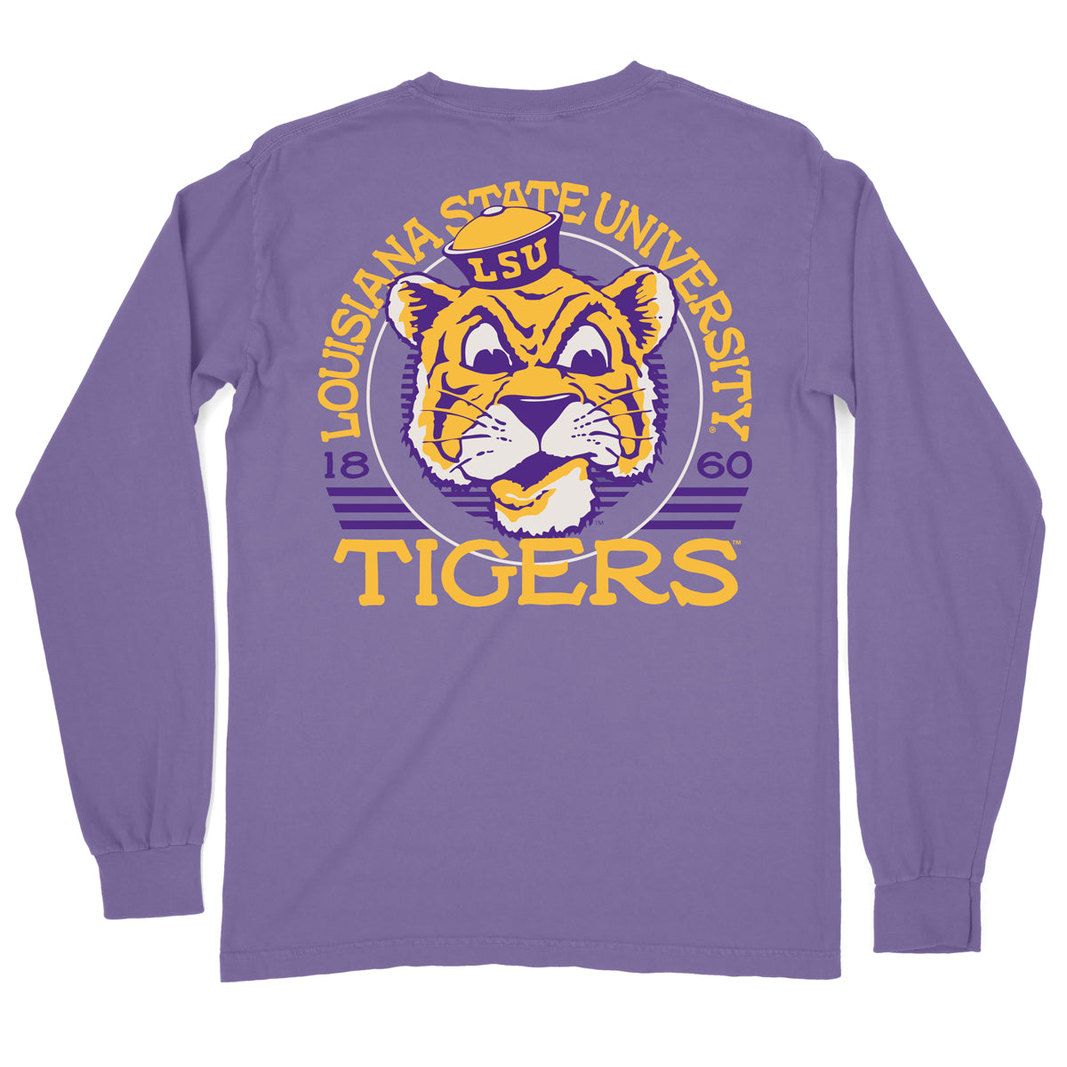 LSU Tigers Beanie Mike Circle Arc Garment Dyed Long Sleeve