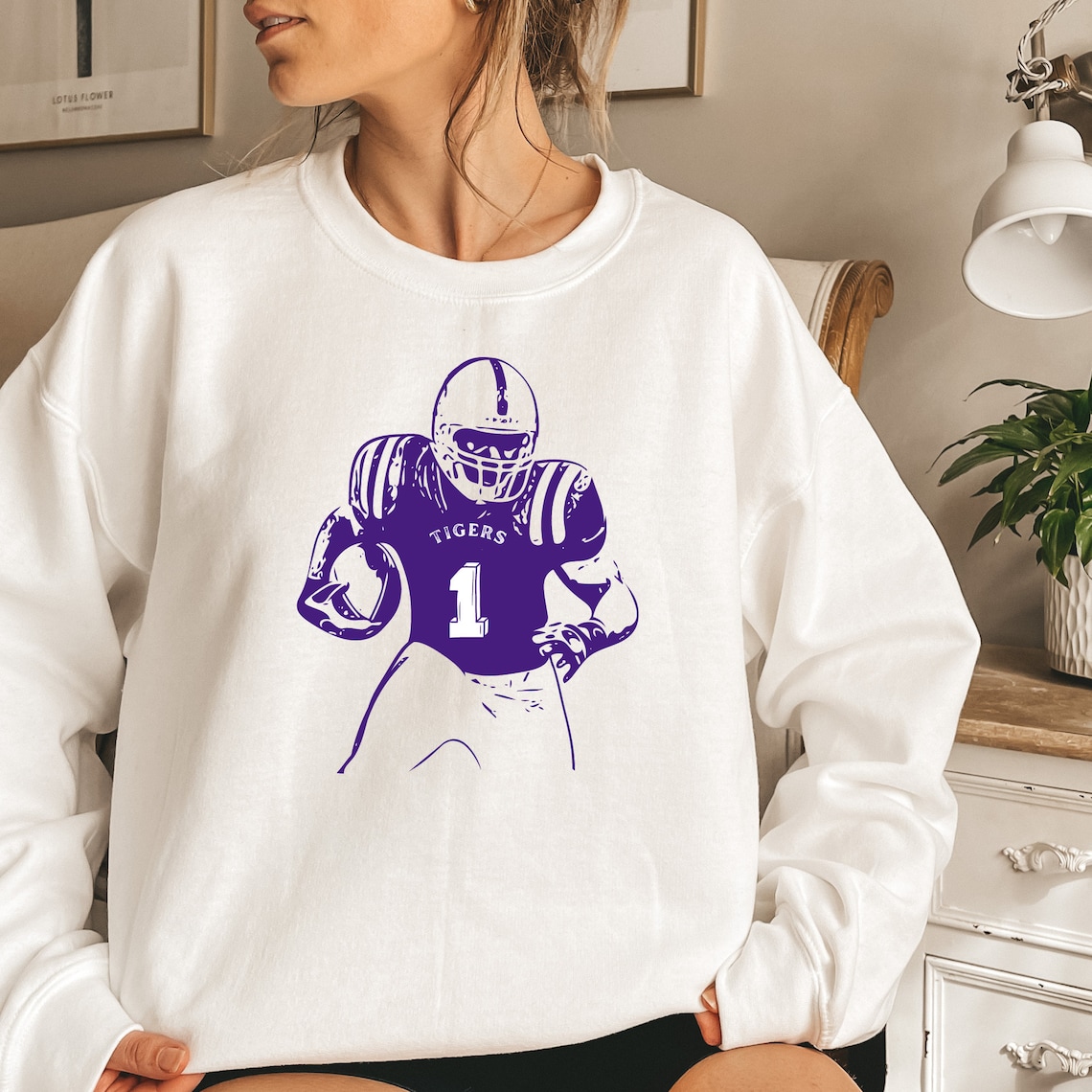LSU Tigers Football Sweatshirt, University Sweatshirt