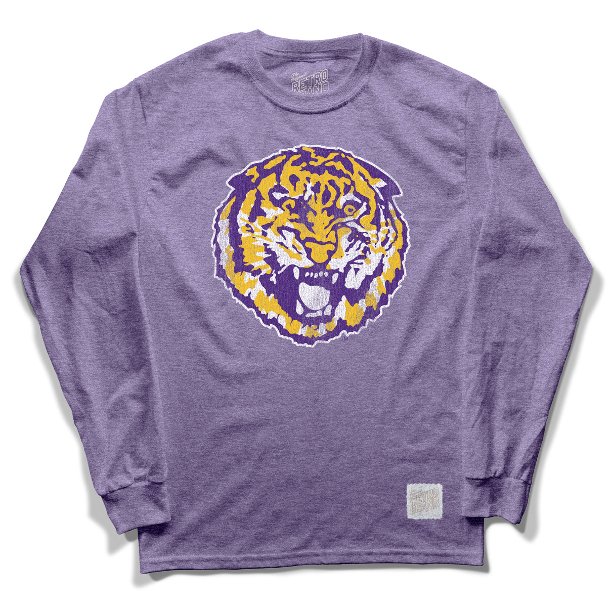 LSU Tigers Retro Brand Round Vault Tri-Blend Long Sleeve T-Shirt