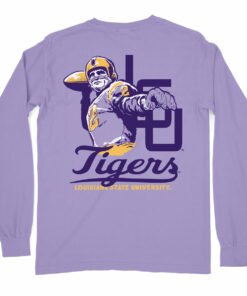 LSU Tigers Vintage Player Garment Dyed Long Sleeve