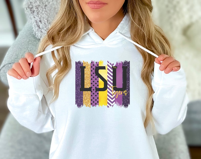 LSU football hoodie, Cute LSU Game Day Sweatshirt, LSU football hoodie