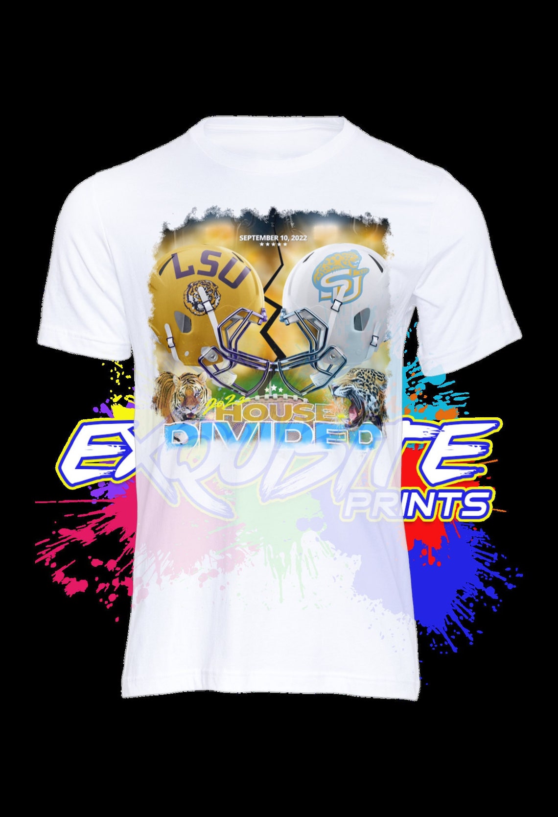 LSU vs Southern House Divided Ready For Sublimation Print