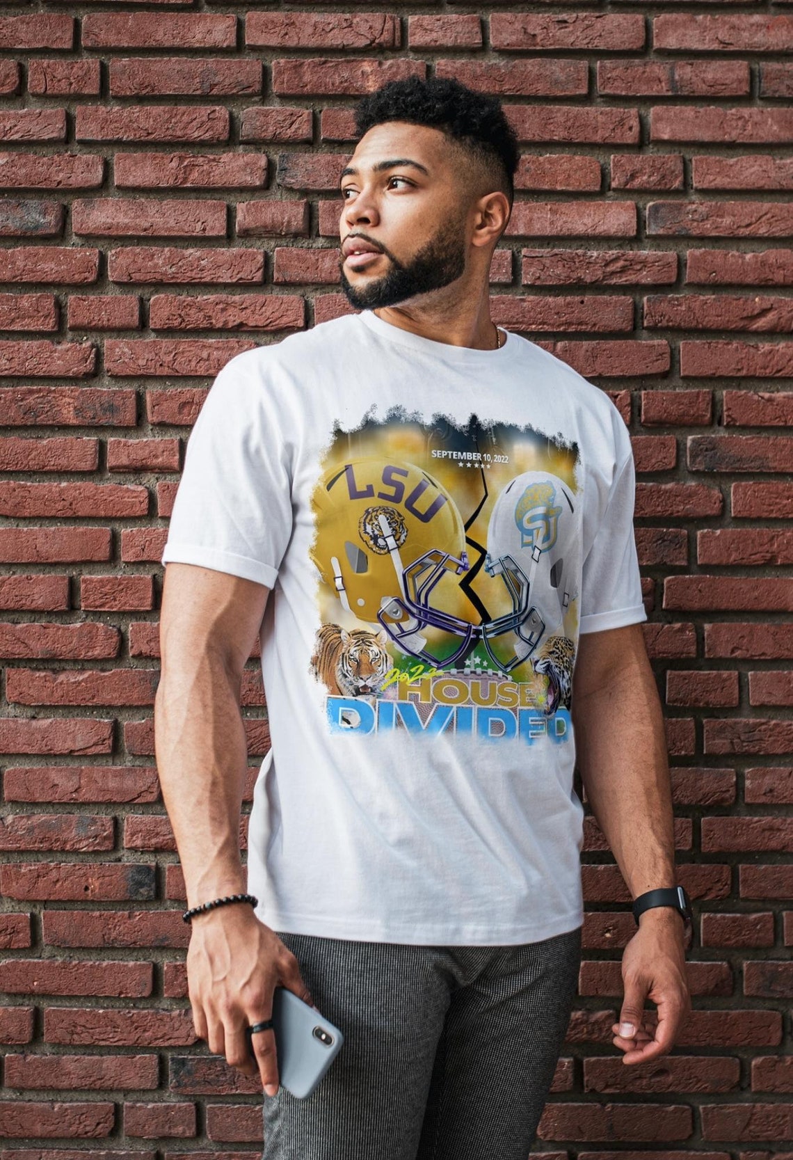 LSU vs Southern House Divided Ready For Sublimation Print