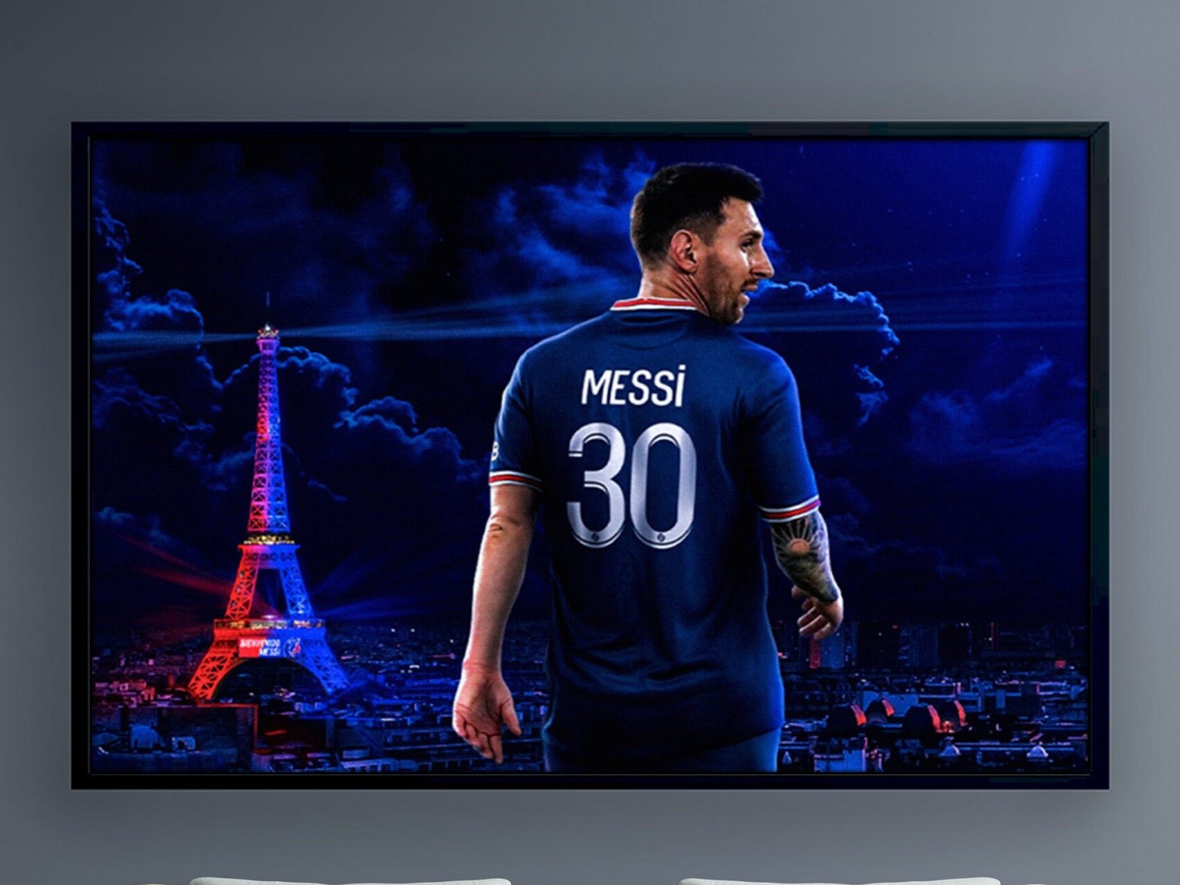 Lionel Messi Soccer Canvas Poster Wall Art