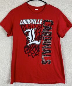Louisville Cardinals Adult T Shirt NCAA Adult Red Graphic Shirt Reprinted, Uofl Sweatshirt, University of Louisville Sweatshirt