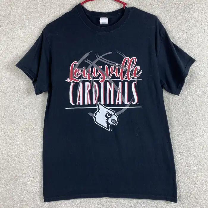 Louisville Cardinals Adult T Shirt NCAA Adult Size University Football Fan Shirt Gifts for NCAA Fans