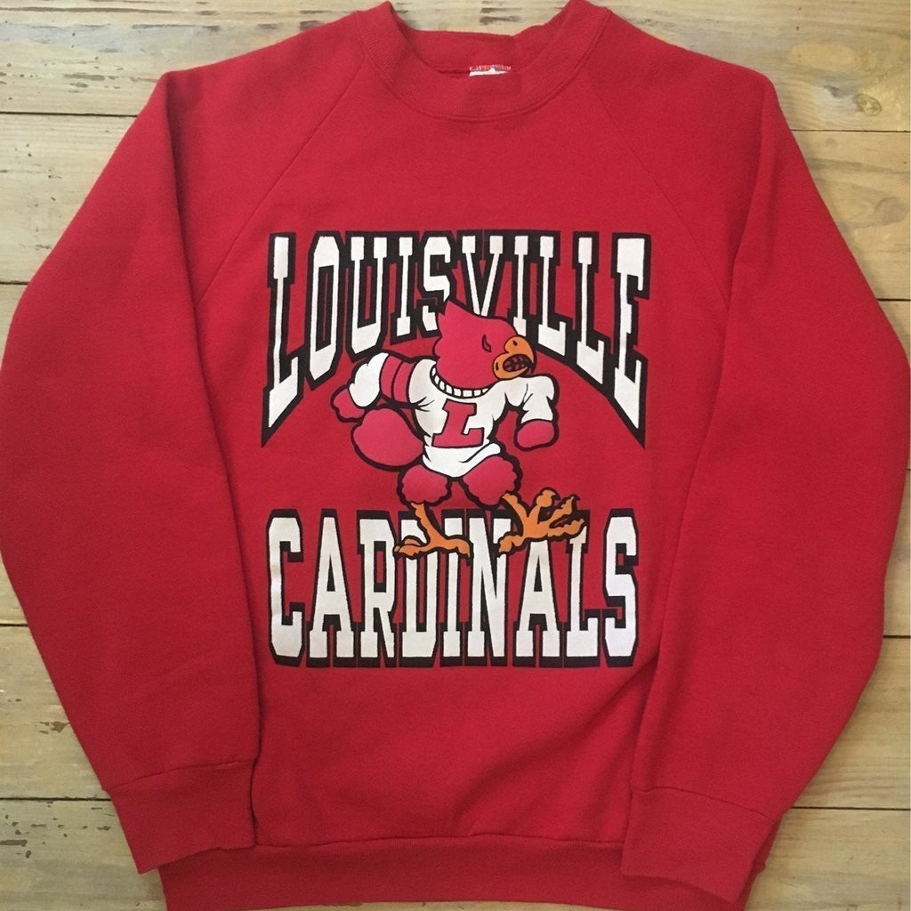 Louisville Cardinals College University Red Vintage Sweatshirt Reprinted, Uofl Sweatshirt, University of Louisville Sweatshirt