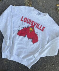 Louisville Cardinals Football Crewneck Sweatshirt, Vintage 90s Louisville State Hoodie, University Of Louisville Football Sweatshirt Tshirt