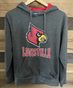 Louisville Cardinals Hoodie Small Hooded Pullover Sweatshirt Reprinted, Uofl Sweatshirt, University of Louisville Sweatshirt