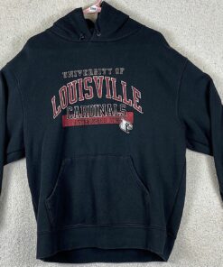 Louisville Cardinals Large Black Sweatshirt NCAA Hooded Sweatshirt