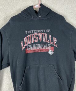 Louisville Cardinals Large Black Sweatshirt NCAA Hooded Sweatshirt