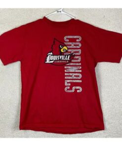 Louisville Cardinals Large T Shirt NCAA Red Shirt University Football Fan Shirt Gifts for NCAA Fans