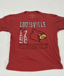 Louisville Cardinals Red Shirt America Vintage University Football Fan Shirt Gifts for NCAA Fans