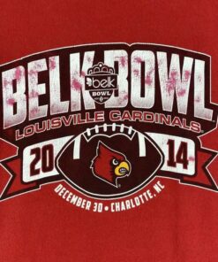 Louisville Cardinals Red T Shirt NCAA University Football Fan Shirt Gifts for NCAA Fans