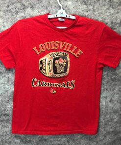 Louisville Cardinals Shirt Mens Large Red 2013 Basketball Champions