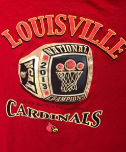 Louisville Cardinals Shirt Mens Large Red 2013 Basketball Champions