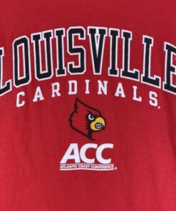 Louisville Cardinals Small Red T Shirt NCAA Champion Small Long Sleeve Shirt
