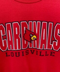Louisville Cardinals Sweatshirt Pullover Jumper Mlb Baseball Sportswear Streetwear Large Size Dark Red Colour Major League