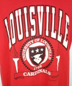 Louisville Cardinals T Shirt Vintage 80s 90s NCAA