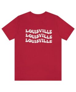 Louisville Groovy T-Shirt, University of Louisville, Cardinals, Unisex Jersey Short Sleeve Tee