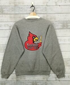 Louisville Predental Sweatshirt, Vintage Crewneck Cardinal Red Bird Sweater, Red Jumper