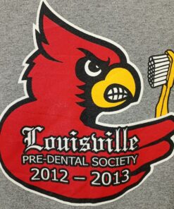 Louisville Predental Sweatshirt, Vintage Crewneck Cardinal Red Bird Sweater, Red Jumper