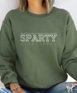 MSU Sweatshirt, Michigan State University, Spartan Basketball, Sparty on, Womens MSU Shirt, Izzone