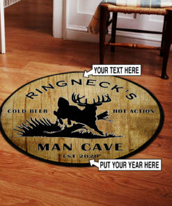 Man Cave Hunters Round Rug, Carpet