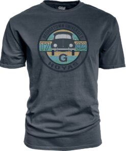 Mens BLUE 84 Navy Georgetown Hoyas VW Bug Overydyed Ringspun Tee SS Tops