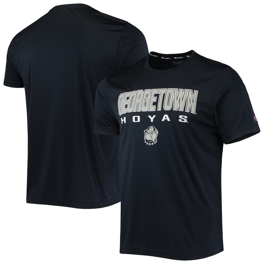 Men's Champion Navy Georgetown Hoyas Stack T-Shirt