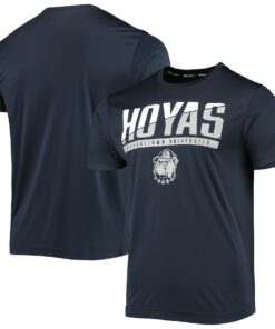 Men's Champion Navy Georgetown Hoyas Wordmark Slash T-Shirt
