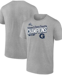 Men's Fanatics Branded Heather Gray Georgetown Hoyas 2022 Big East Women's Cross Country Champions T-Shirt