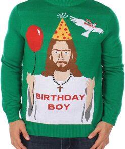 Men's Happy Birthday Jesus Ugly Christmas Sweater
