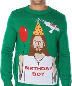 Men's Happy Birthday Jesus Ugly Christmas Sweater
