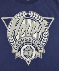 Mens Hoyas Georgetown University Jack the Bulldog blue shirt