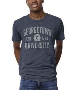 Men's League Collegiate Wear Heather Navy Georgetown Hoyas 1274 Victory Falls T-Shirt