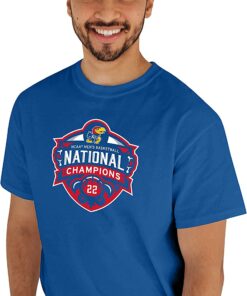 Men's NCAA Kansas Jayhawks National Basketball Champions Shirt 2022 Gifts for Fans