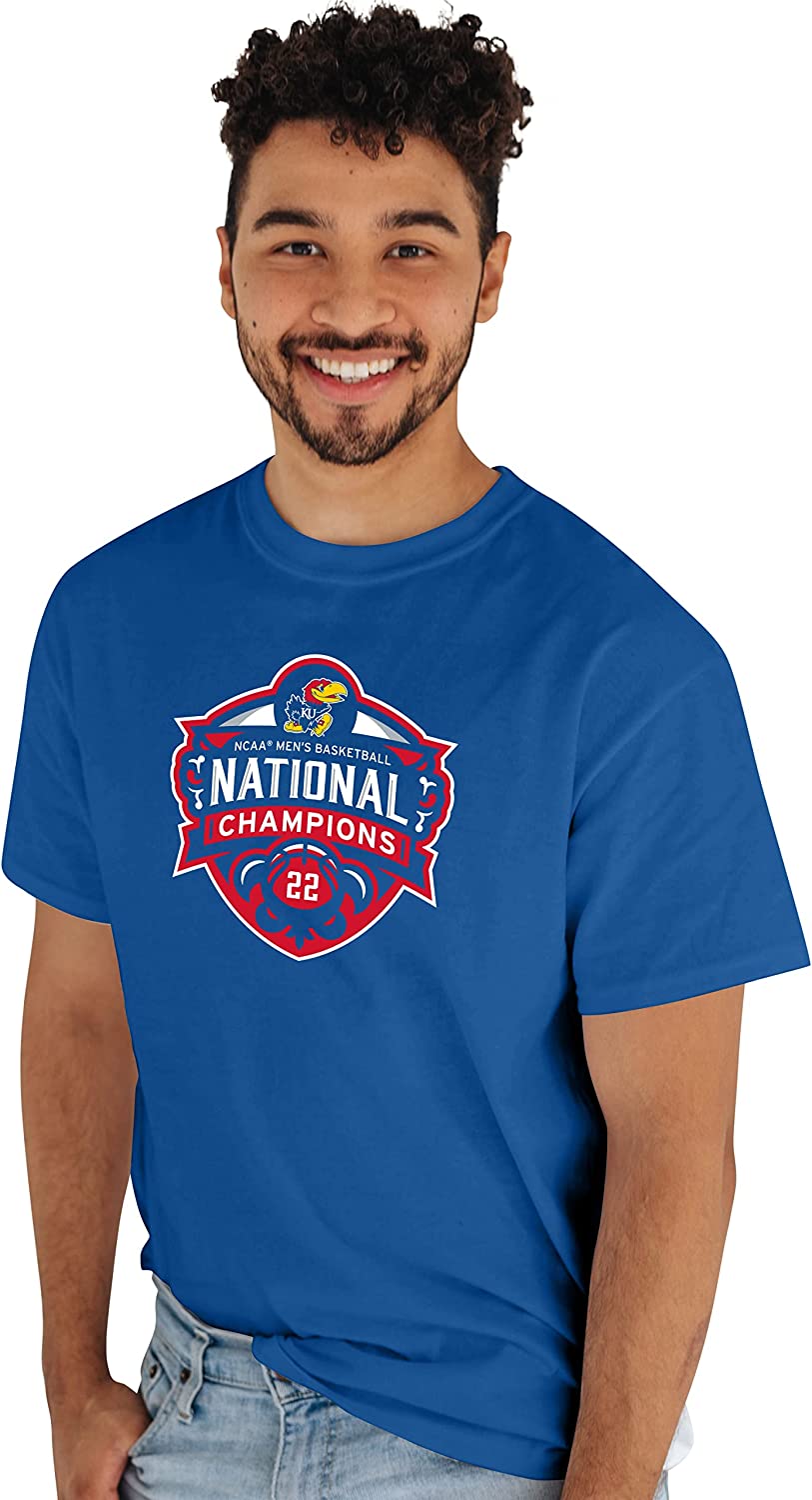 Men's NCAA Kansas Jayhawks National Basketball Champions Shirt 2022 Gifts for Fans