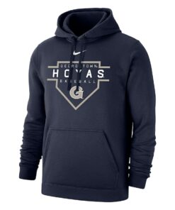 Men's Nike Navy Georgetown Hoyas Club Fleece Baseball Hoodie