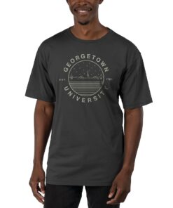Men's Uscape Apparel Black Georgetown Hoyas Garment Dyed T-Shirt