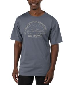 Men's Uscape Apparel Blue Georgetown Hoyas Garment Dyed T-Shirt