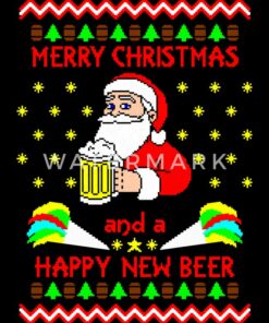 Merry Xmas Happy new Beer Ugly Christmas Sweater