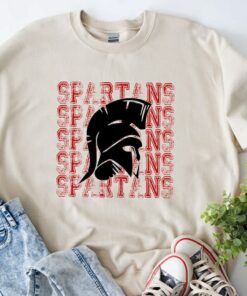 Michigan Spartans Sweatshirt, Football Gameday Sweatshirt, Womens Footballs Sweatshirt, Gameday Crewneck Sweatshirt for Women