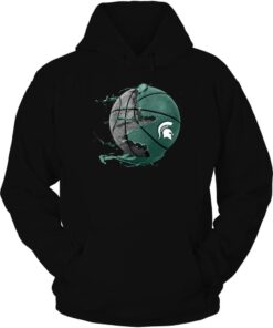 Michigan State Spartans Hoodie Basketball Ripped Off Shirt