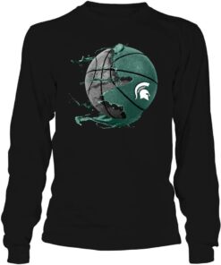 Michigan State Spartans Hoodie Basketball Ripped Off Shirt