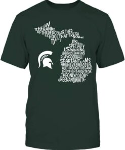 Michigan State Spartans Shirt Fight Song Inside State Map
