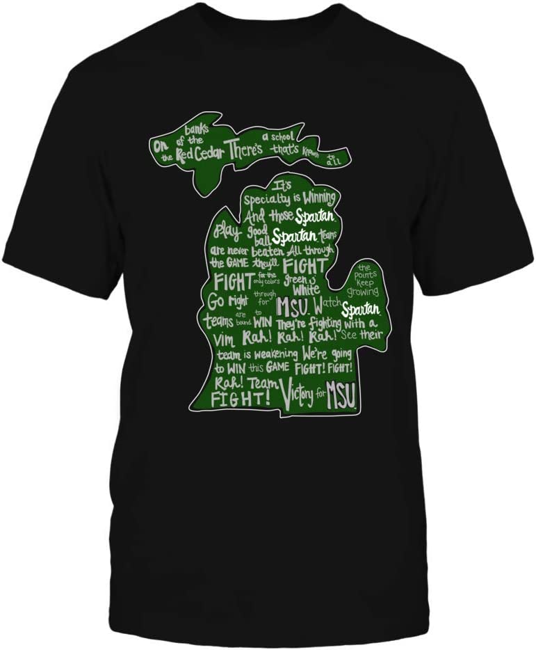 Michigan State Spartans Shirt Maps Bluefink