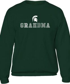 Michigan State Spartans Sweatshirt Patterned Grandma