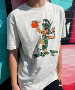 Michigan State Spartans Vintage Dunking Gruff Sparty Unisex Shirt / Hoodie Sweatshirt